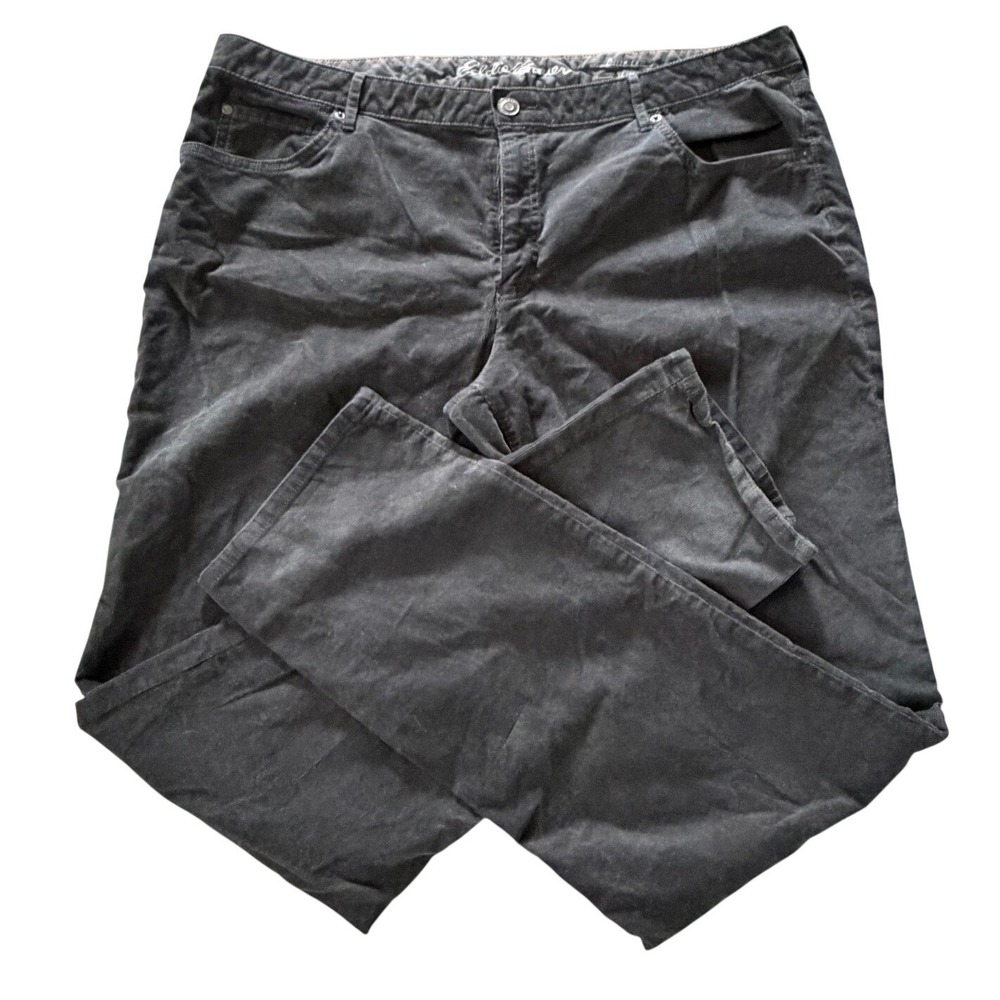 Eddie Bauer Womens 18 Tall Boyfriend‎ Slim Pants Black Stretch Casual Chino